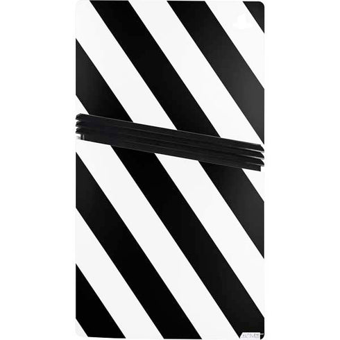 Black and White Geometric Stripes PS5 Pro Console Skin